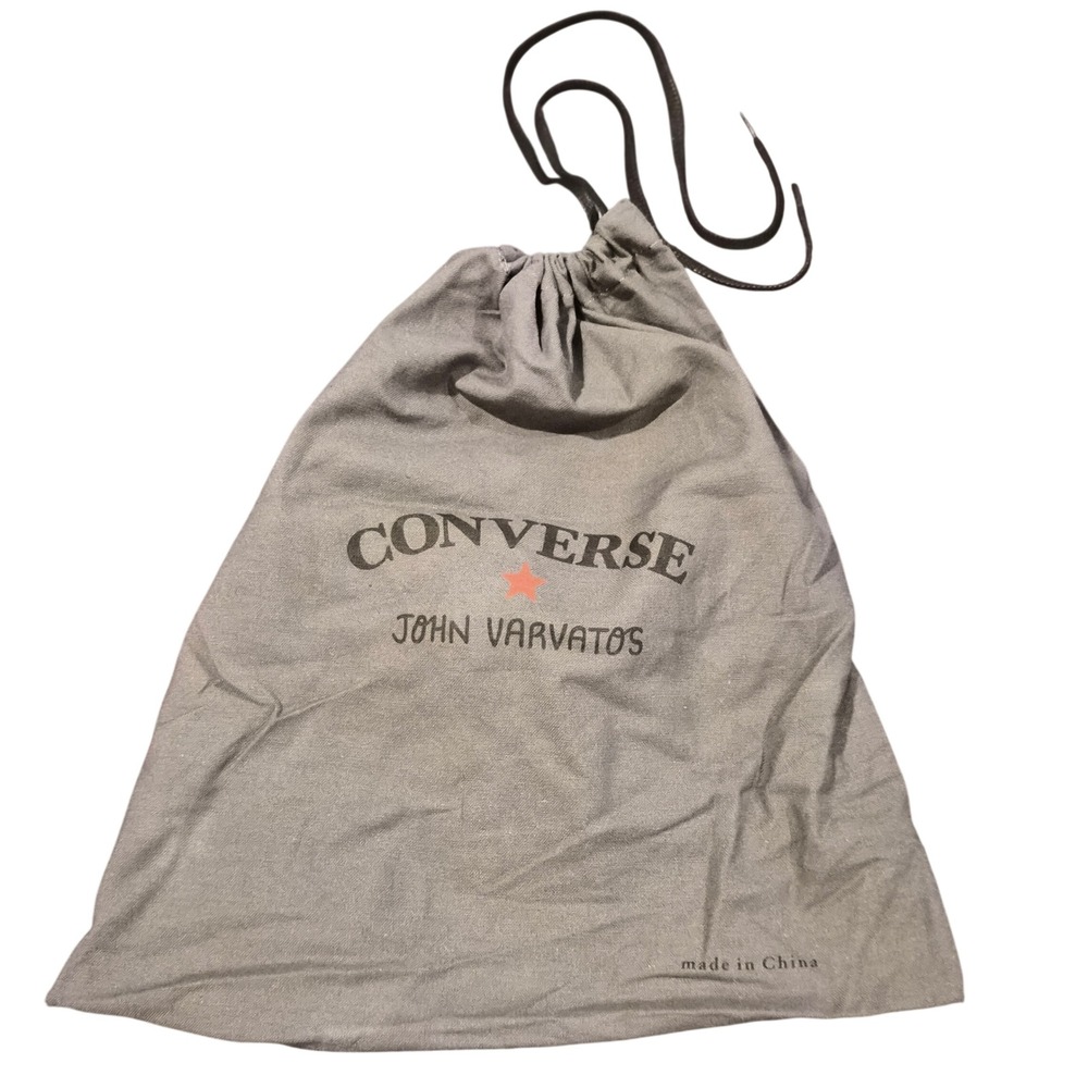 Converse John Varvatos Grey Canvas Shoe Dust Bag Drawstring 15x14